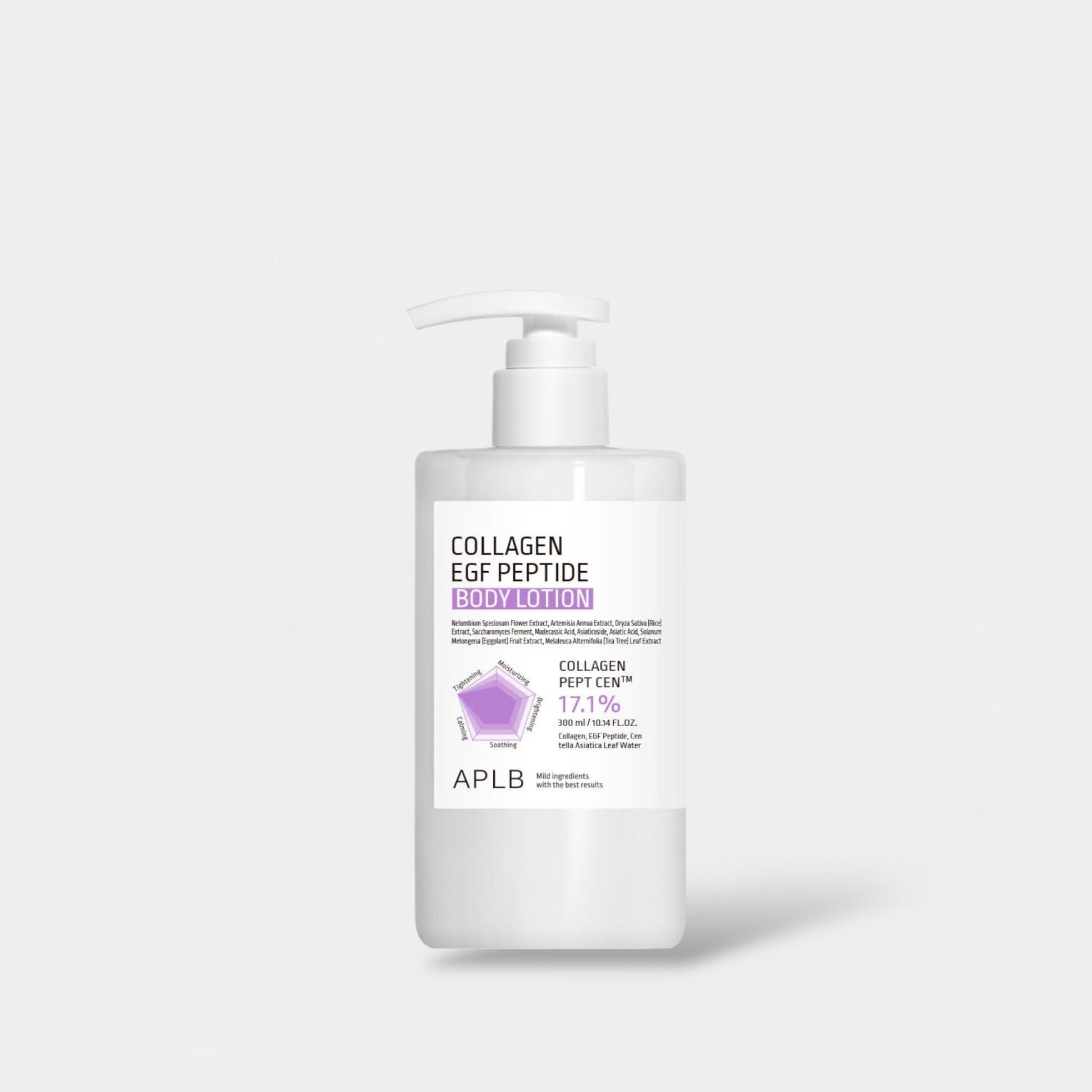 APLB Collagen EGF Peptide Body Lotion 300ml لوشن الجسم APLB بالكولاجين وعامل نمو البشرة والببتيد - Princess Cosmetics Qatar