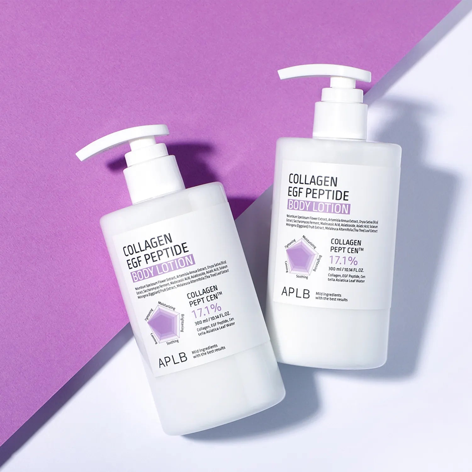 APLB Collagen EGF Peptide Body Lotion 300ml لوشن الجسم APLB بالكولاجين وعامل نمو البشرة والببتيد - Princess Cosmetics Qatar