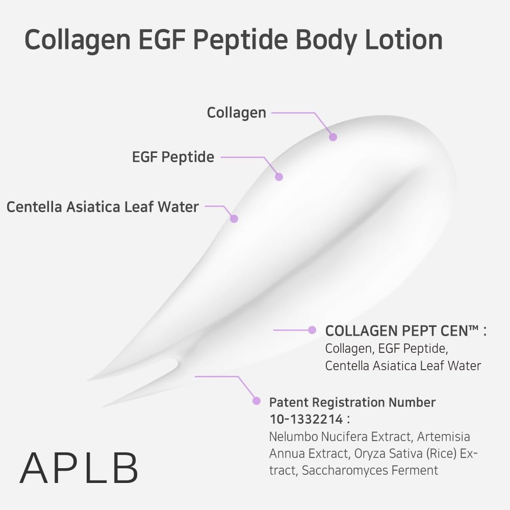 APLB Collagen EGF Peptide Body Lotion 300ml لوشن الجسم APLB بالكولاجين وعامل نمو البشرة والببتيد - Princess Cosmetics Qatar