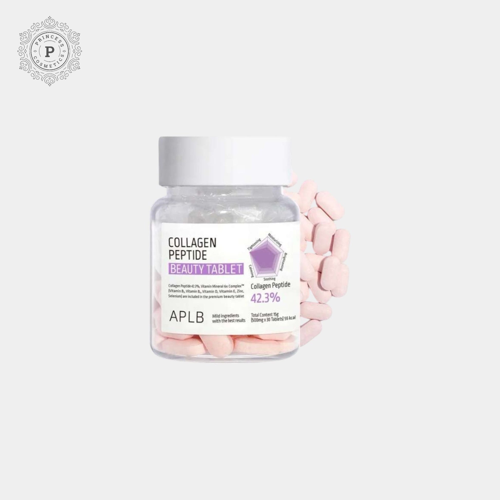 APLB Collagen EGF Peptide E Beauty Tablet (30 Tablets) APLB الكولاجين EGF الببتيد E بيوتي لوحي - Princess Cosmetics Qatar