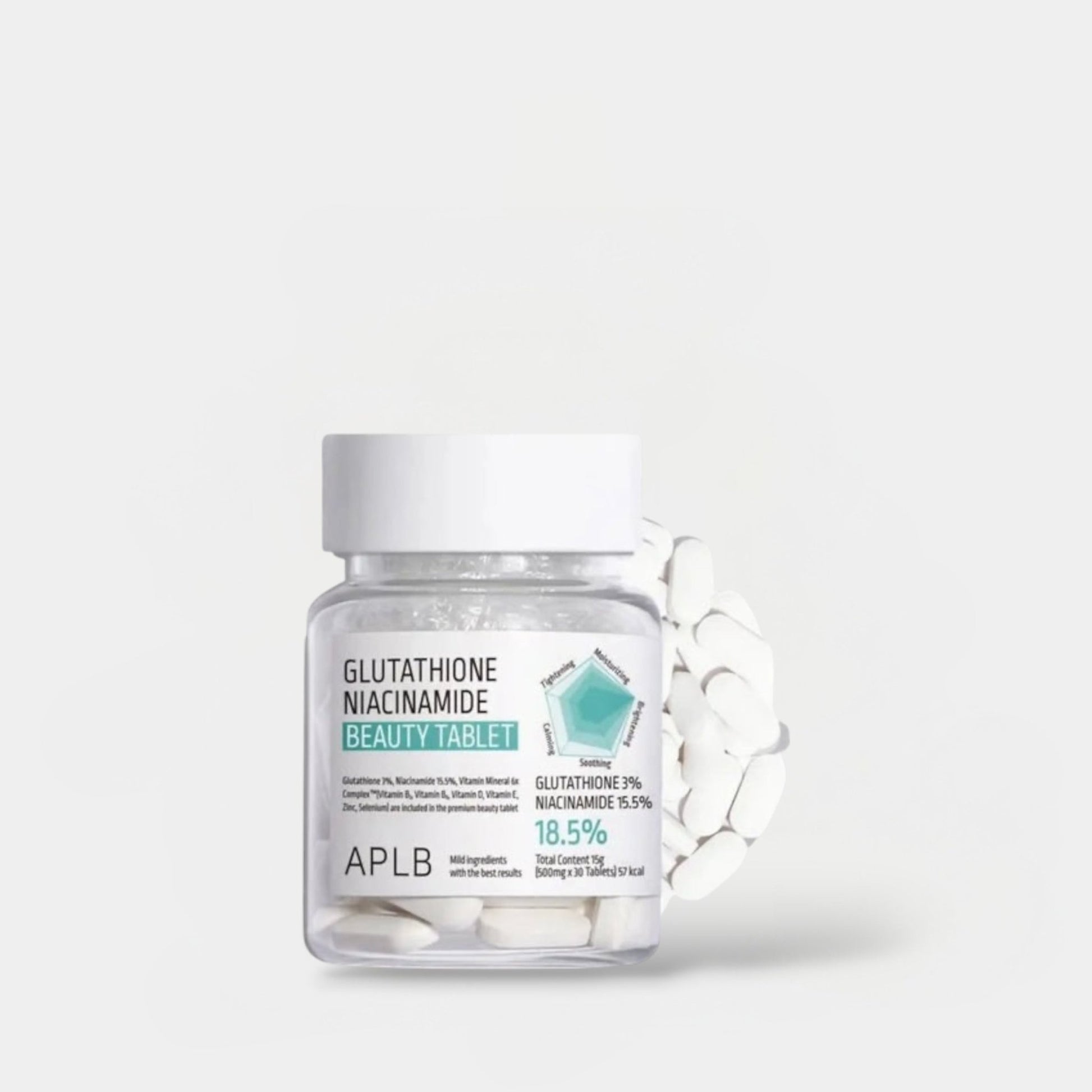 APLB Glutathione Niacinamide Beauty Tablet (500mgx30ea). أ.ب.ل.ب أقراص الجلوتاثيون النياسيناميد - Princess Cosmetics Qatar