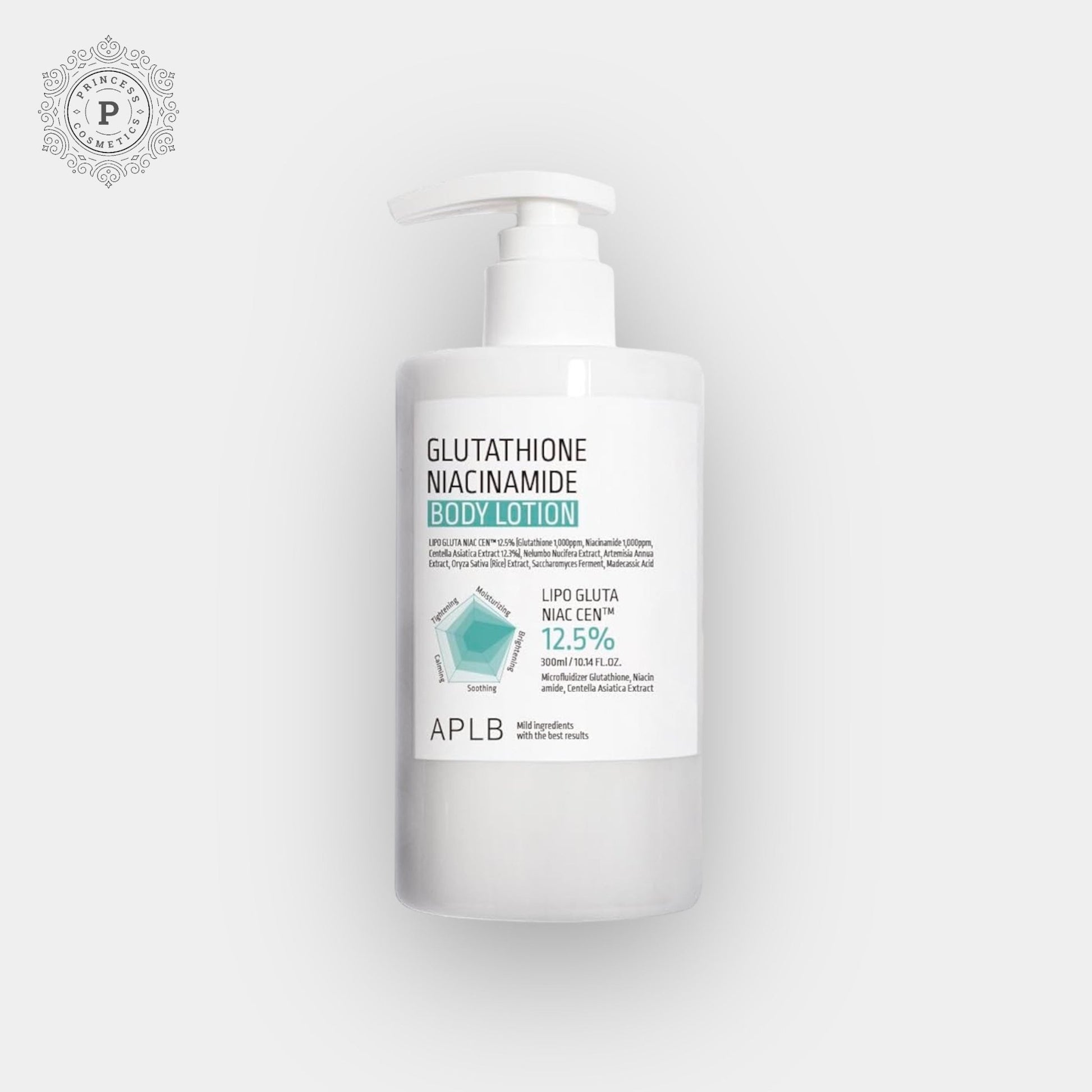 Aplb Glutathione Niacinamide Body Lotion 300ml. أ.ب.ل.ب لوشن الجسم بالجلوتاثيون والنياسيناميد 300 مل - Princess Cosmetics Qatar