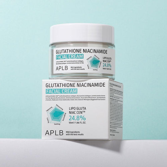 APLB Glutathione Niacinamide Facial Cream 55ml. أ.ب.ل.ب كريم الوجه الجلوتاثيون النياسيناميد 55 مل - Princess Cosmetics Qatar