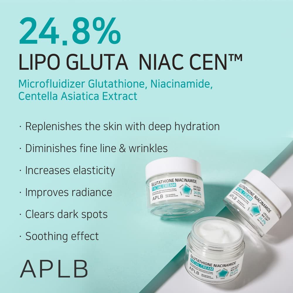 APLB Glutathione Niacinamide Facial Cream 55ml. أ.ب.ل.ب كريم الوجه الجلوتاثيون النياسيناميد 55 مل - Princess Cosmetics Qatar