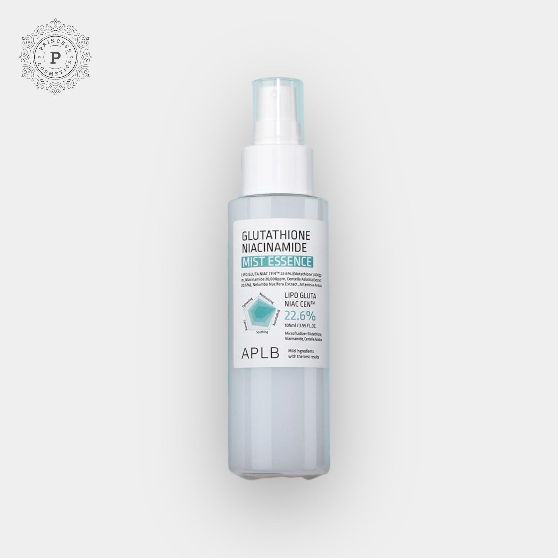 APLB Glutathione Niacinamide Mist Essence 105ml. أ.ب.ل.ب رذاذ الجلوتاثيون النياسيناميد 105 مل - Princess Cosmetics Qatar