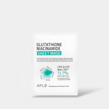 APLB Glutathione Niacinamide Sheet Mask (1 Sheet) قناع الجلوتاثيون النياسيناميد من APLB - Princess Cosmetics Qatar