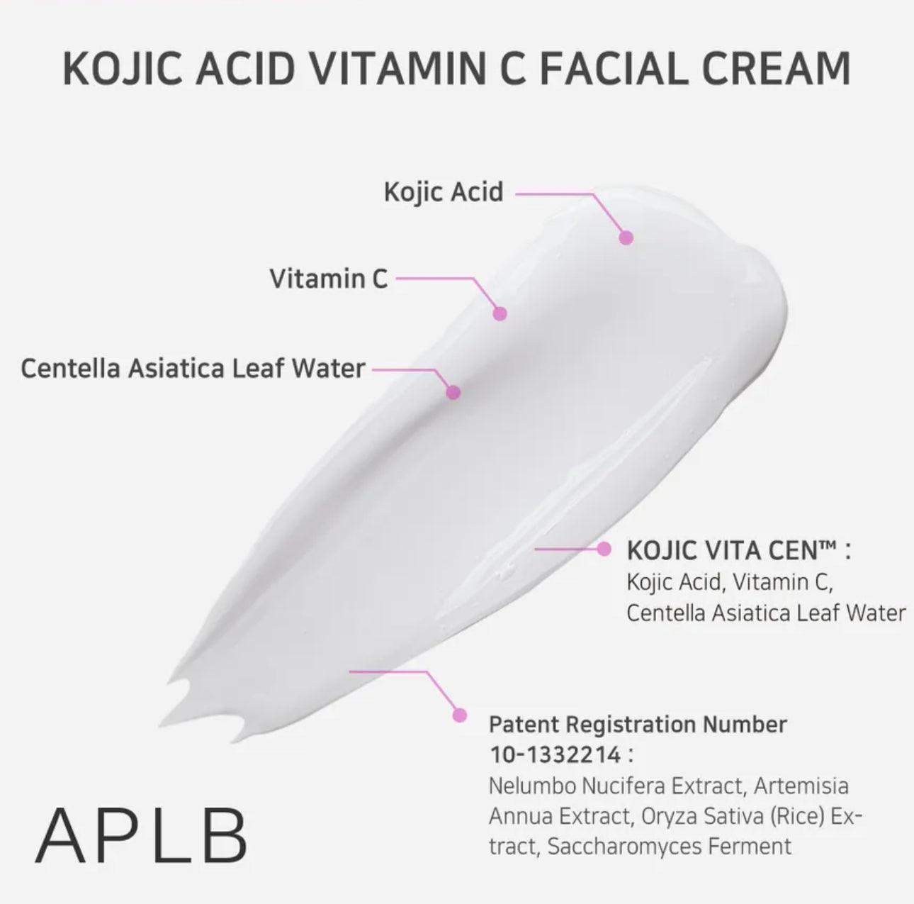 APLB Kojic Acid Vitamin C Facial Cream 55ml كريم الوجه بحمض الكوجيك وفيتامين سي من APLB - Princess Cosmetics Qatar