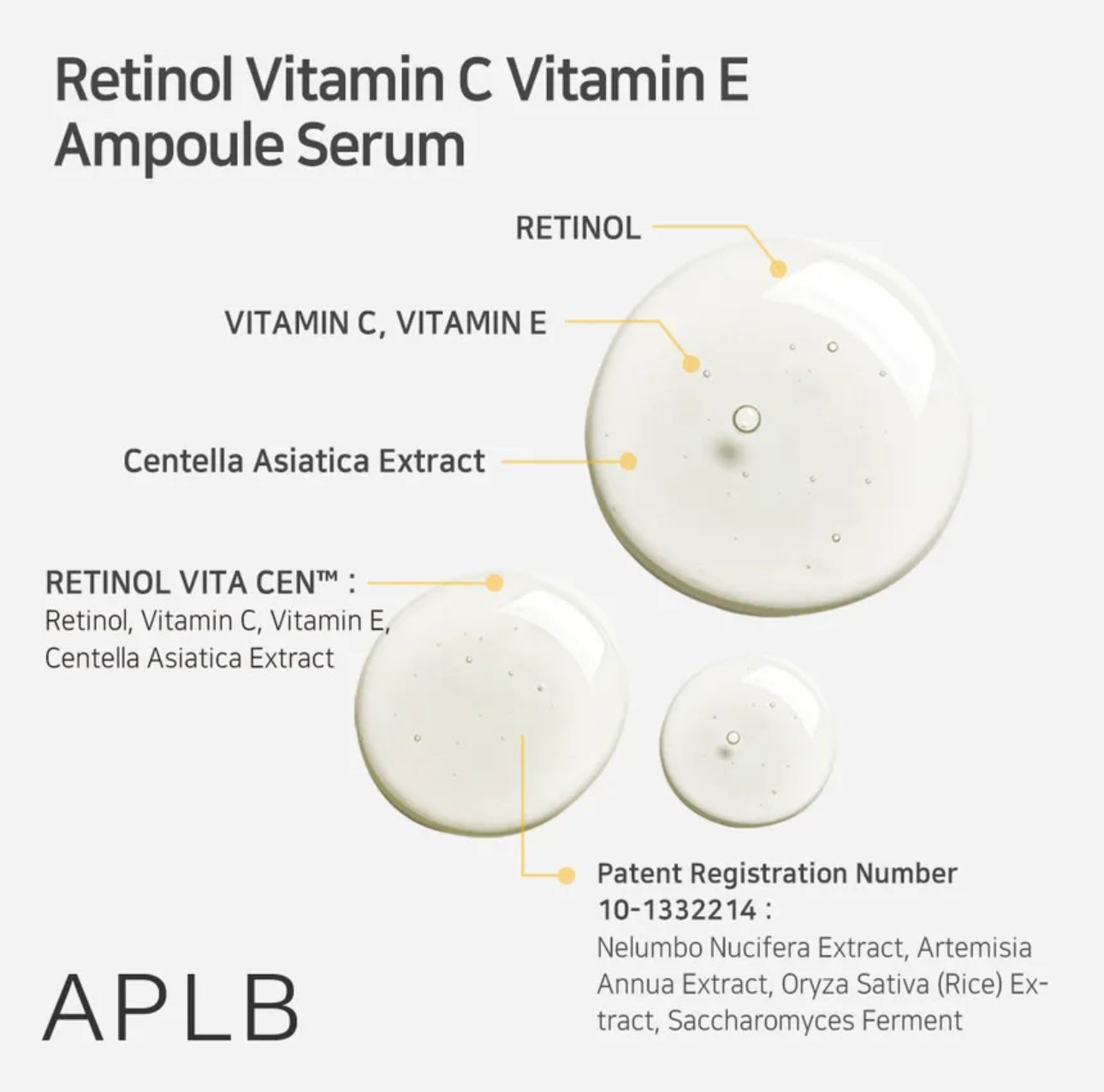 APLB Retinol Vitamin C Vitamin E Ampoule Serum 40ml مصل أمبولة فيتامين C وفيتامين E من APLB ريتينول - Princess Cosmetics Qatar