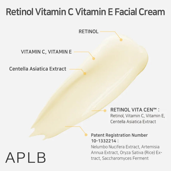 APLB Retinol Vitamin C Vitamin E Facial Cream 55ml كريم الوجه APLB ريتينول فيتامين سي فيتامين إي - Princess Cosmetics Qatar