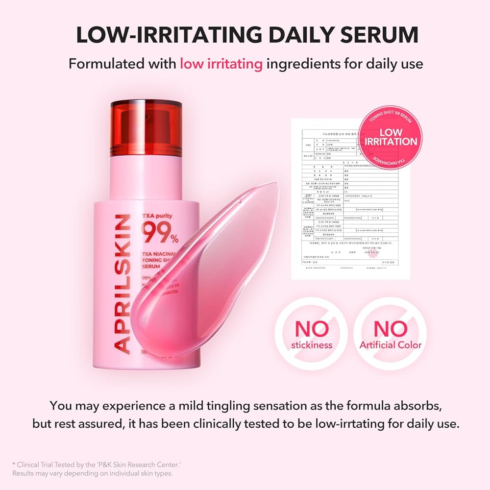 April Skin TXA Niacinamide Toning Shot 99 Serum 30ml سيروم أبريل سكين نياسيناميد TXA لقطة تونينج 99 - Princess Cosmetics Qatar