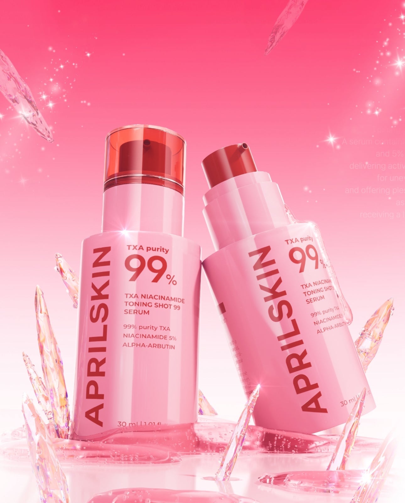 April Skin TXA Niacinamide Toning Shot 99 Serum 30ml سيروم أبريل سكين نياسيناميد TXA لقطة تونينج 99 - Princess Cosmetics Qatar