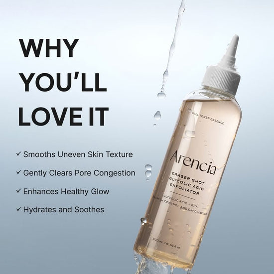 Arencia Eraser Shot Glycolic Acid Exfoliator 200ml مقشر أرينسيا إريزر شوت بحمض الجليكوليك - Princess Cosmetics Qatar