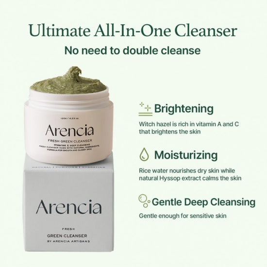 Arencia Fresh Green Cleanser 120g منظف أرينسيا فريش جرين - Princess Cosmetics Qatar