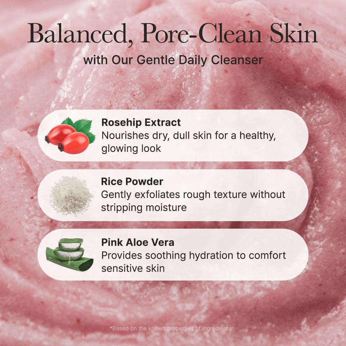 Arencia Fresh Rosehip Mochi Cleanser 120g منظف أرينسيا المنعش برائحة ثمر الورد والموتشي - Princess Cosmetics Qatar