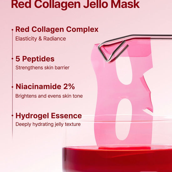 Arencia Red Collagen Jello Mask (1 Sheet) قناع أرينسيا الأحمر بالكولاجين الجيلي - Princess Cosmetics Qatar