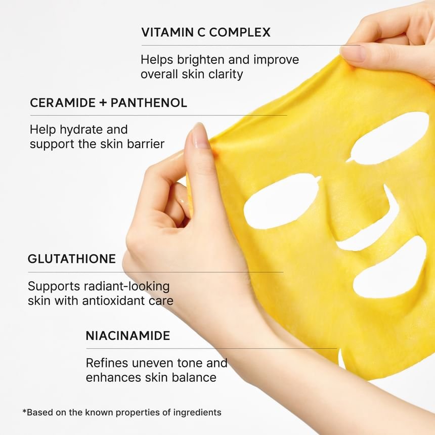 Arencia Vitamin C Booster Shot Mask (1 Sheet) قناع أرينسيا المعزز بفيتامين سي - Princess Cosmetics Qatar