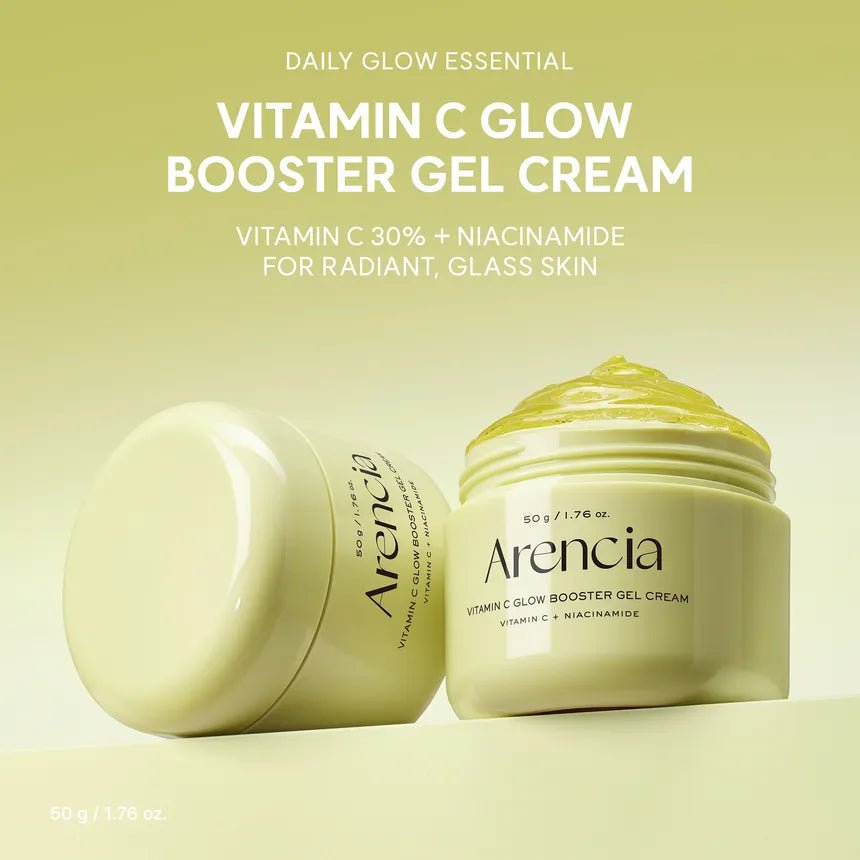 Arencia Vitamin C Glow Booster Gel Cream 50g كريم جل أرينسيا المعزز لإشراقة البشرة بفيتامين سي - Princess Cosmetics Qatar