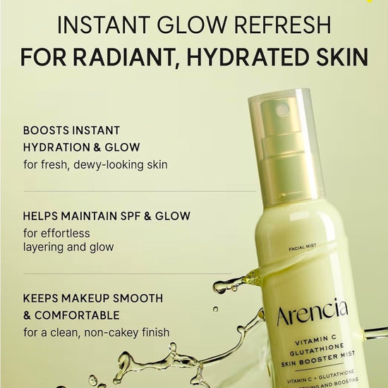 Arencia Vitamin C Glutathione Skin Booster Skin Mist 100ml بخاخ أرينسيا المعزز للبشرة بفيتامين سي والجلوتاثيون - Princess Cosmetics Qatar