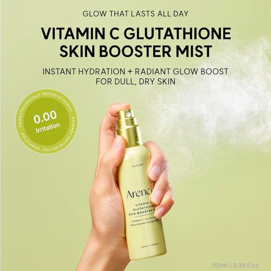 Arencia Vitamin C Glutathione Skin Booster Skin Mist 100ml بخاخ أرينسيا المعزز للبشرة بفيتامين سي والجلوتاثيون - Princess Cosmetics Qatar