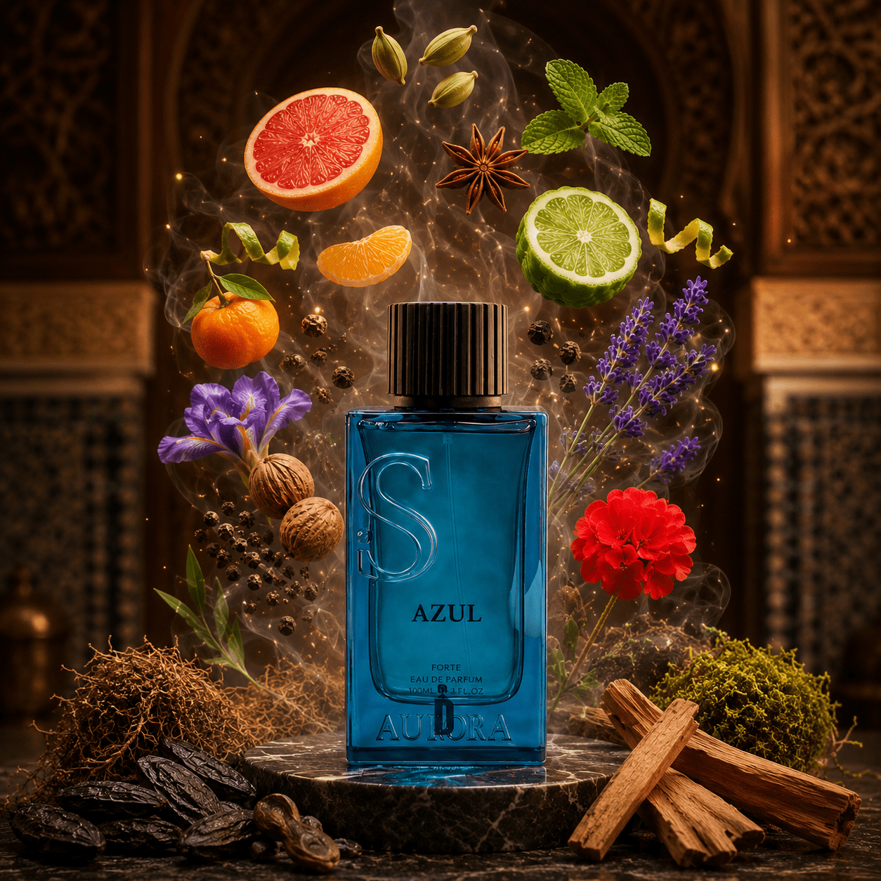 Aurora Scents Forte Collection Azul 100ml مجموعة عطور أورورا سينتس فورتي أزول - Princess Cosmetics Qatar