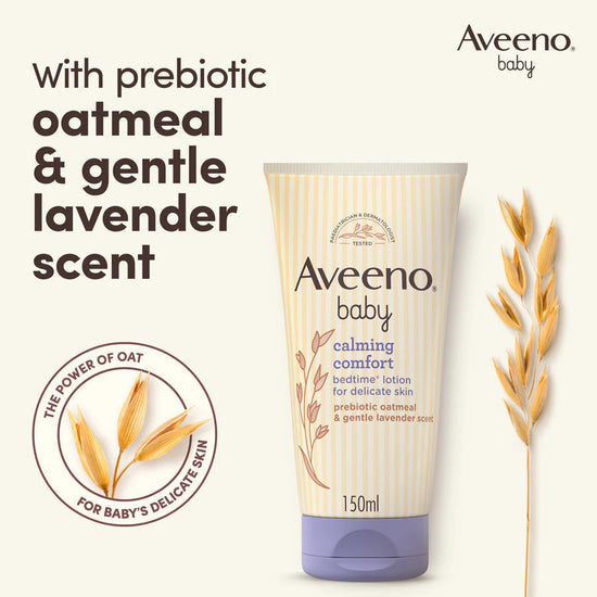 Aveeno Baby Calming Comfort Bedtime Lotion 150ml لوشن أفينو بيبي المهدئ والمريح قبل النوم - Princess Cosmetics Qatar