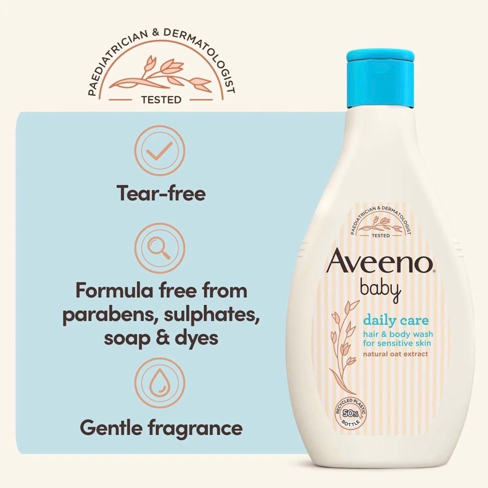 Aveeno Baby Daily Care Hair & Body Wash غسول أفينو بيبي للعناية اليومية بالشعر والجسم - Princess Cosmetics Qatar