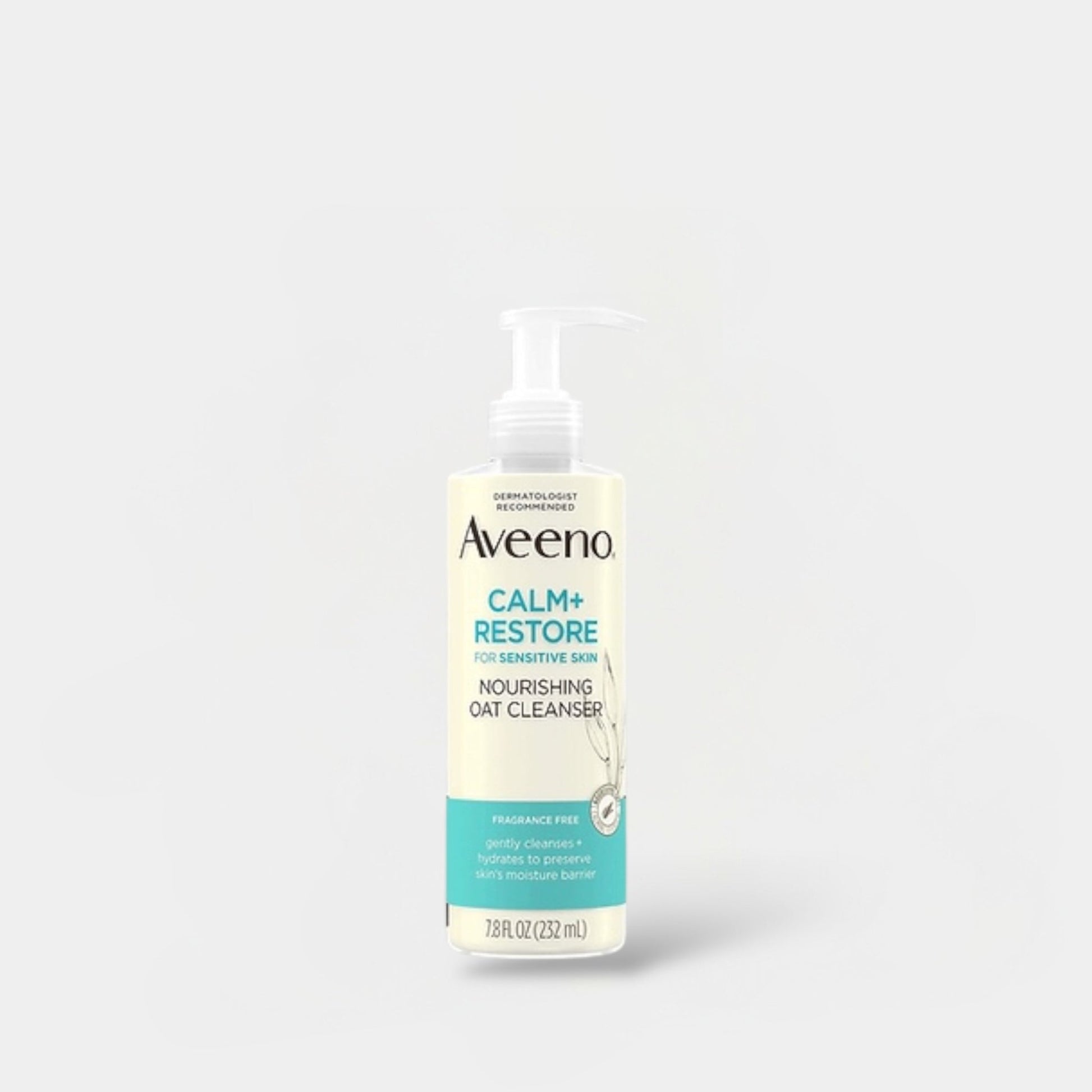 Aveeno Calm + Restore Nourishing Oat Cleanser 232ml منظف الشوفان المغذي من أفينو كالم + ريستور - Princess Cosmetics Qatar