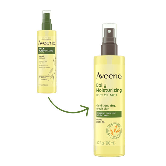 Aveeno Daily Moisturizing Body Oil Mist with Oat Oil 200ml. أفينو رذاذ زيت الجسم المرطب اليومي بزيت الشوفان 200 مل - Princess Cosmetics Qatar