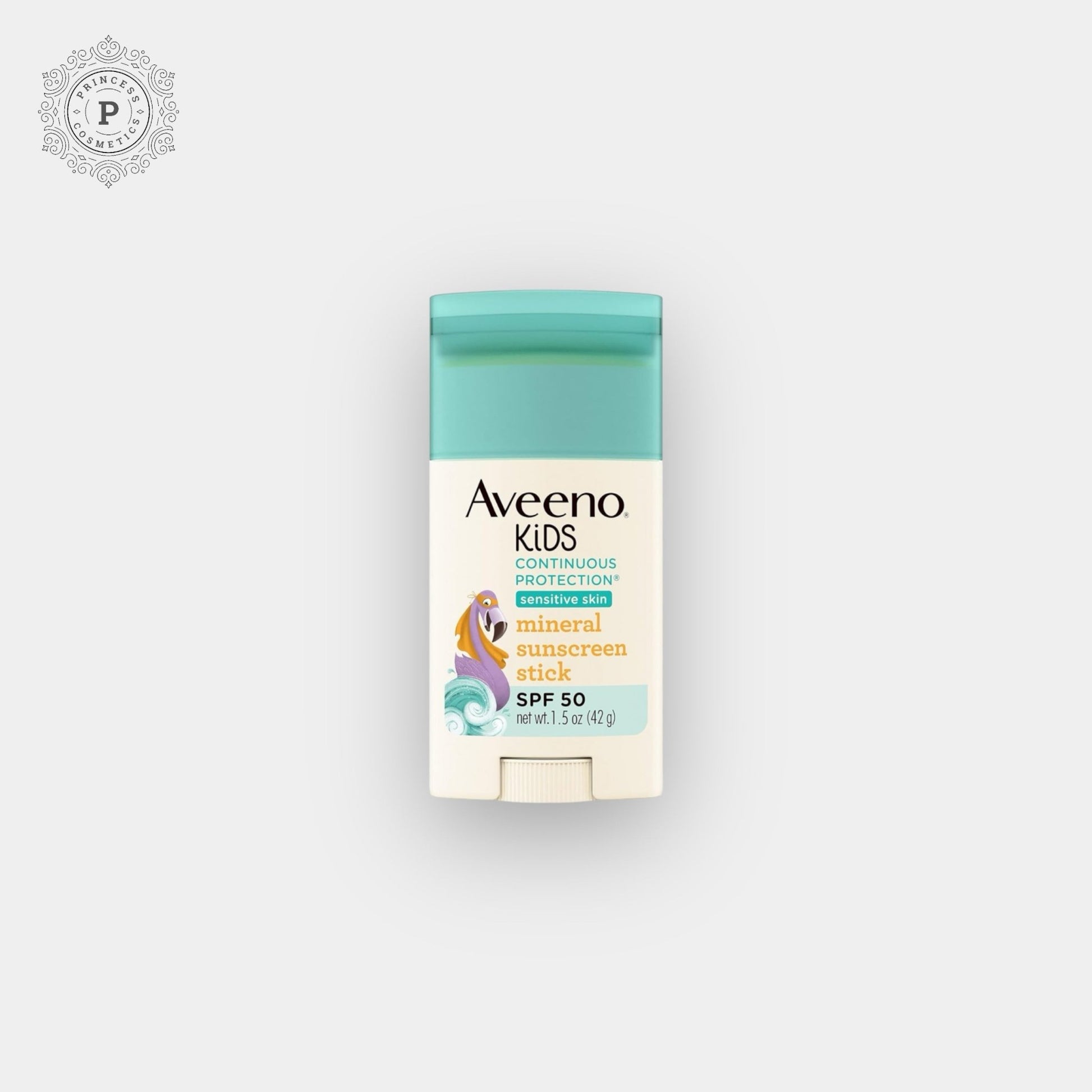 Aveeno KIDS Mineral Sunscreen Stick with Broad Spectrum, SPF 50 42g. أفينو عصا الوقاية من الشمس المعدنية مع طيف واسع، عامل حماية من أشعة الشمس 50، 42 جرام للطفل - Princess Cosmetics Qatar