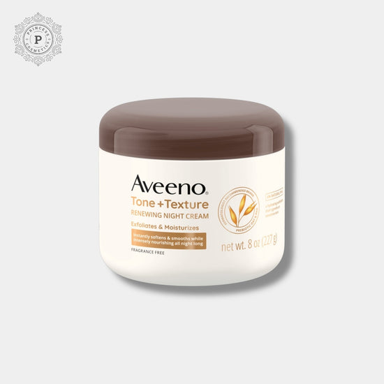 Aveeno Tone + Texture Renewing Night Cream 227g كريم ليلي متجدد من أفينو تون + تكسيتش - Princess Cosmetics Qatar