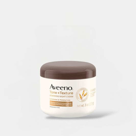 Aveeno Tone + Texture Renewing Night Cream 227g كريم ليلي متجدد من أفينو تون + تكسيتش - Princess Cosmetics Qatar