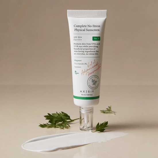 AXIS - Y Complete No - Stress Physical Sunscreen V.3 50ml واقي الشمس الفيزيائي الكامل من AXIS - Y بدون إجهاد الإصدار 3 - Princess Cosmetics Qatar