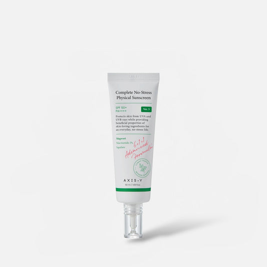 AXIS - Y Complete No - Stress Physical Sunscreen V.3 50ml واقي الشمس الفيزيائي الكامل من AXIS - Y بدون إجهاد الإصدار 3 - Princess Cosmetics Qatar