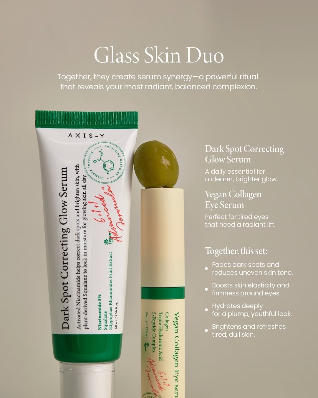 Axis - Y Glass Skin Duo Set (2pcs) مجموعة أكسيس - واي جلاس سكين ديو - Princess Cosmetics Qatar