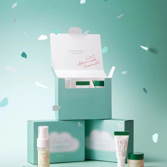 Axis - Y The Mini Glow Trio Set (3pcs) مجموعة ثلاثي متوهج صغير من Axis - Y - Princess Cosmetics Qatar