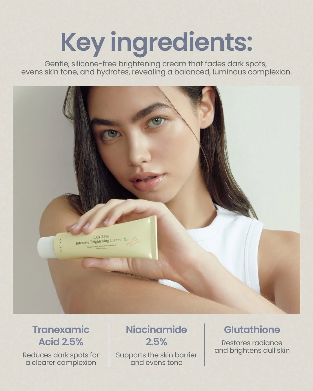 Axis - Y TXA 2.5% Intensive Brightening Cream 50ml كريم تفتيح مكثف Axis - Y TXA 2.5% - Princess Cosmetics Qatar