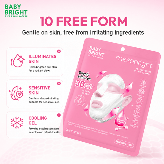 Baby Bright Mesobright 3D Lifting Net Gel Mask (1 Sheet) قناع جل بيبي برايت ميسوبرايت ثلاثي الأبعاد لشد البشرة - Princess Cosmetics Qatar