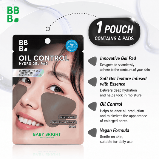 Baby Bright Oil Control Hydro Gel Pad (4 Pads) وسادة هيدروجيل للتحكم في الزيت من بيبي برايت - Princess Cosmetics Qatar
