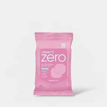 Banila Co. Clean It Zero Soothing Lip & Eye Remover Pad (30pcs) بانيلـا كو. كلين إت زيرو - وسادات مهدئة لإزالة مكياج الشفاه والعينين - Princess Cosmetics Qatar