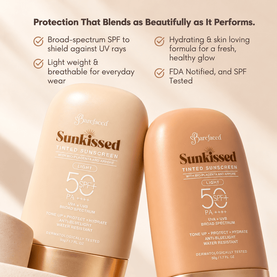 Barefaced Tinted Sunscreen 50g واقي شمس ملون بيرفيسد - Princess Cosmetics Qatar