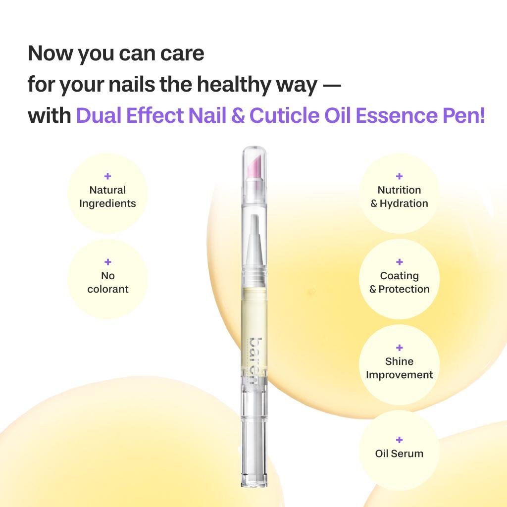 Baren Dual Effect Nail and Cuticle Care Essence Oil Pen with Ceramic Pusher 2ml قلم زيت بارين ثنائي التأثير للعناية بالأظافر والجلد المحيط بها مع زر ضغط سيراميكي - Princess Cosmetics Qatar