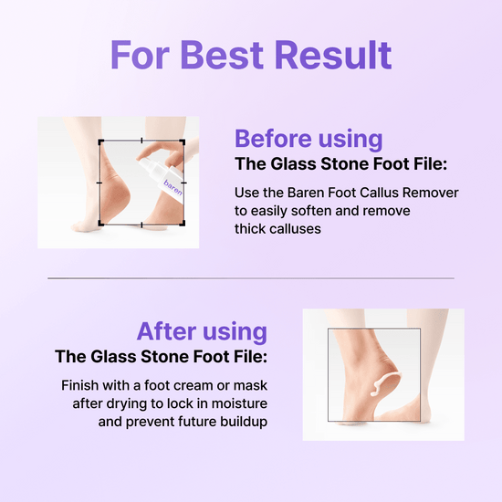 Baren Magic Glass Stone Foot File مبرد القدم الحجري الزجاجي السحري من بارين - Princess Cosmetics Qatar