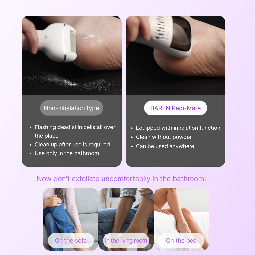 Baren Pedi Mate Dual Power Vacuum Type Electric Callus Remover مزيل مسامير القدم الكهربائي من نوع Baren Pedi Mate ثنائي الطاقة يعمل بالشفط - Princess Cosmetics Qatar