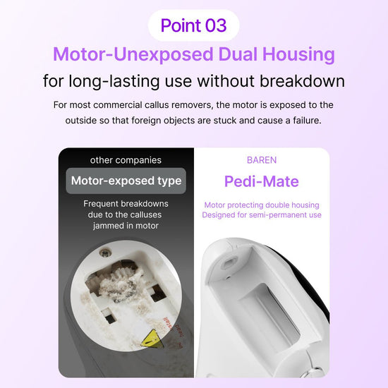 Baren Pedi Mate Dual Power Vacuum Type Electric Callus Remover مزيل مسامير القدم الكهربائي من نوع Baren Pedi Mate ثنائي الطاقة يعمل بالشفط - Princess Cosmetics Qatar