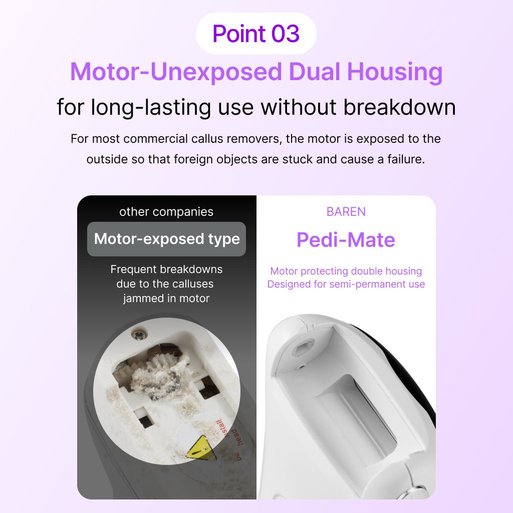 Baren Pedi Mate Dual Power Vacuum Type Electric Callus Remover مزيل مسامير القدم الكهربائي من نوع Baren Pedi Mate ثنائي الطاقة يعمل بالشفط - Princess Cosmetics Qatar