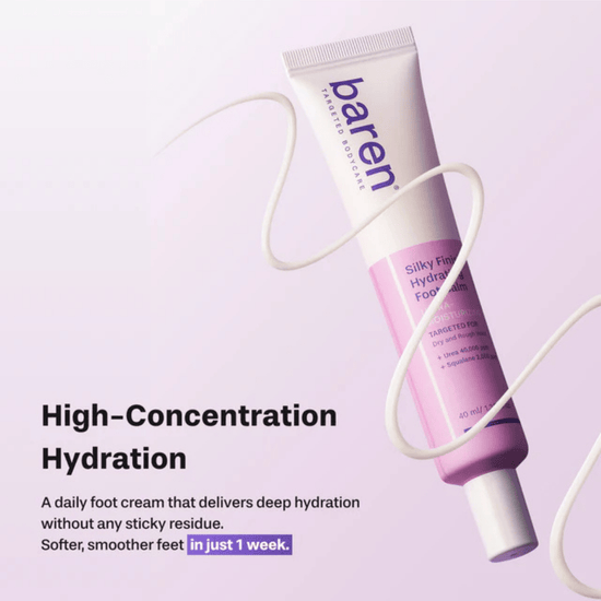 Baren Silky Finish Hydrating Foot Balm 40ml بارين بلسم مرطب للقدمين بلمسة نهائية حريرية - Princess Cosmetics Qatar