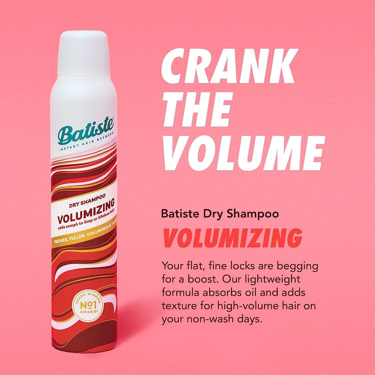 Batiste Dry Shampoo - Volume 200ml شامبو باتيست الجاف - لزيادة الحجم - Princess Cosmetics Qatar