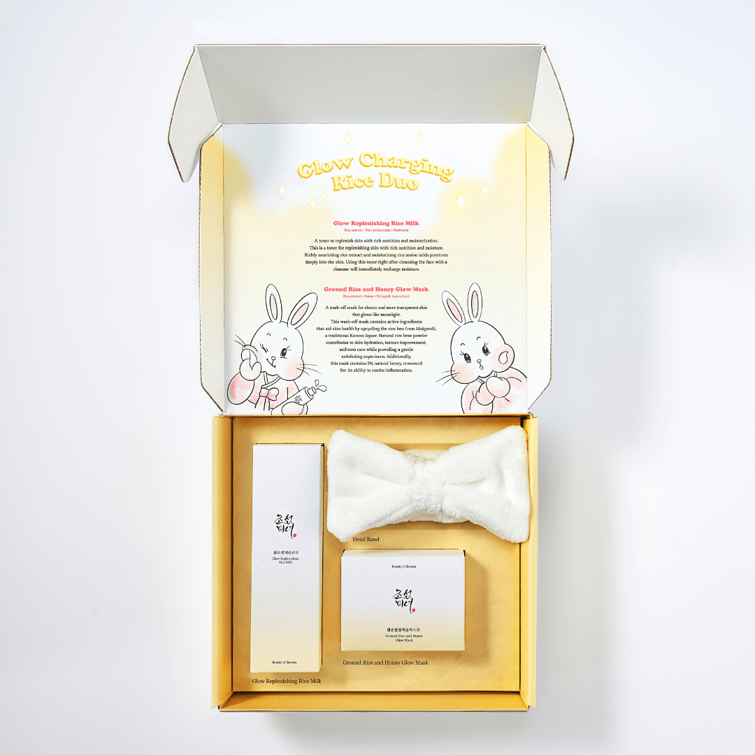 Beauty of Joseon Glow Charging Rice Duo Set جمال جوسون توهج شحن مجموعة الأرز الثنائي - Princess Cosmetics Qatar