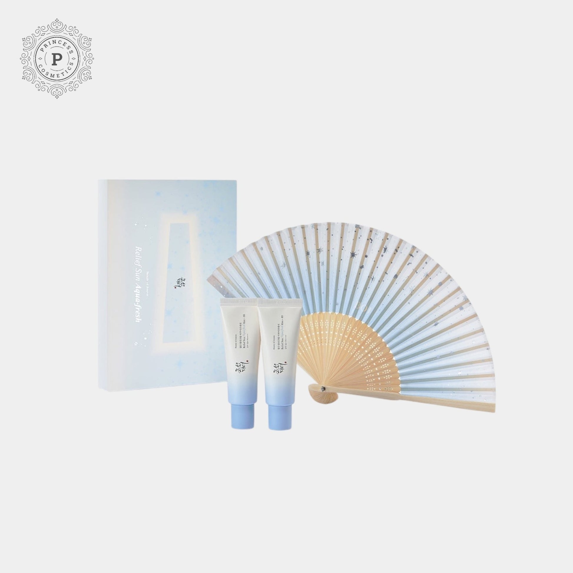 Beauty of Joseon Relief Aqua - fresh Kit (50mlx2 + Fan) جمال جوسون الإغاثة أكوا الطازجة كيت - Princess Cosmetics Qatar