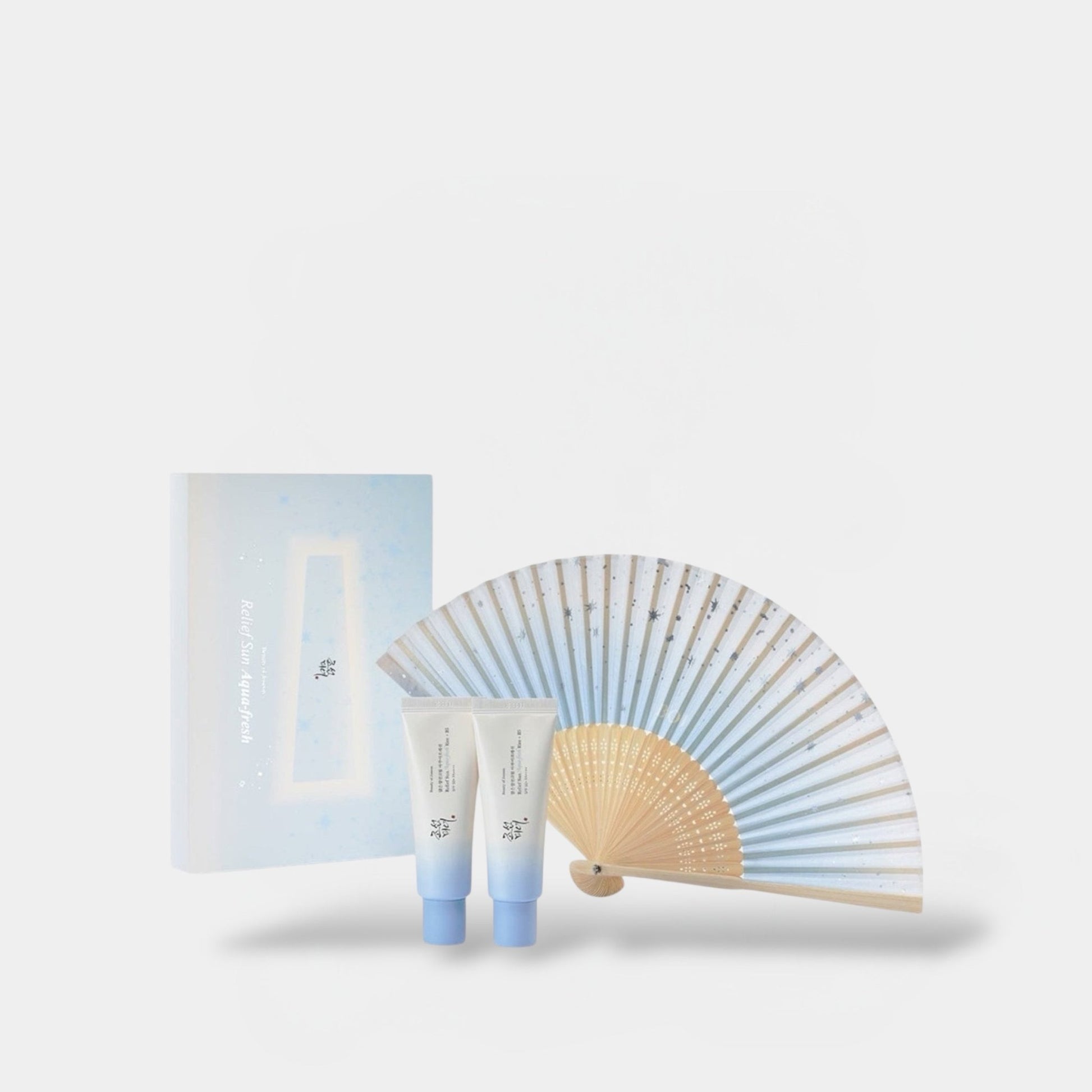 Beauty of Joseon Relief Aqua - fresh Kit (50mlx2 + Fan) جمال جوسون الإغاثة أكوا الطازجة كيت - Princess Cosmetics Qatar